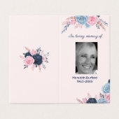 Photo funéraire dans la carte de prière en mémoire (Outside Unfolded)