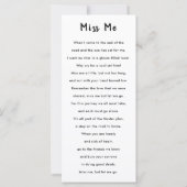 Photo funéraire moderne | Carte de prière commémor (Dos)