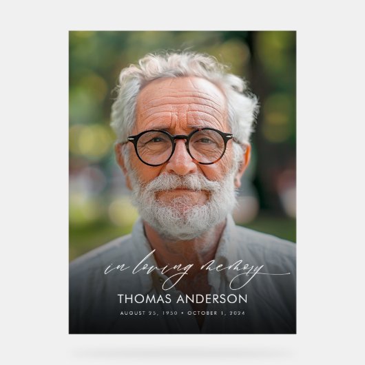 Photo Funéraire Moderne En Mémoire Amoureuse (Recto)