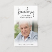 Photo funéraire moderne rappelant le nom Carte de (Devant)