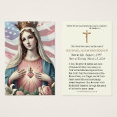 Photo Funéraire Sympathy American Flag (Devant & derrière)