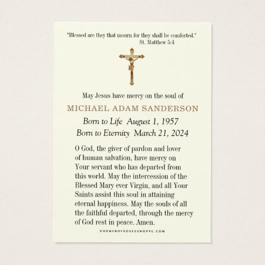 Photo Funéraire Sympathy American Flag (Dos)