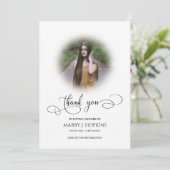 Photo Funeral Calligraphy Script Merci Cartes (Debout devant)