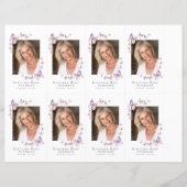 Photo Funeral Prayer Card 4.25x2.5 pouces MODÈLE (Devant)