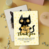 Photo Funny Chat noir Carte de remerciements d'ann