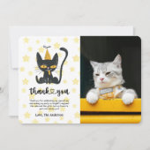 Photo Funny Chat noir Carte de remerciements d'ann (Devant)