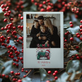 Photo Funny Gamer Christmas Feestdagenkaart