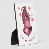 Photo Funny Romantique Sloth Smile Plaque (Côté)