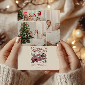 Photo Funny Santa Train Wreck Christmas Feestdagenkaart