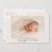 Photo géométrique simple Invitation fête d'anniver (Devant)