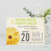 Photo Gerber Jaune Daisy Invitations de mariage (Debout devant)
