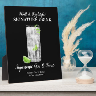 Photo Gin & Tonic • PERSONNALISEZ cette Plaque de Boisso
