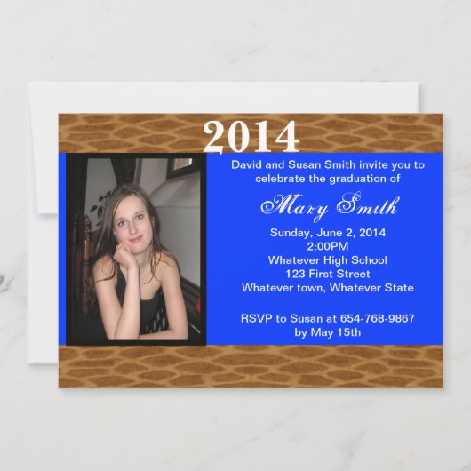 Photo Giraffe Graduation Invitation (Devant)