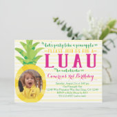 Photo Girl Luau Anniaphe Invitation d'anniversaire (Debout devant)