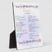 Photo Give Me Away Epitaph Poem Tabletop Plaque (Côté)