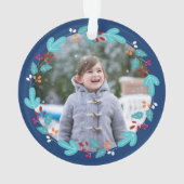 Photo Gnome Sweet Gnome Floral Wreath Elf Blue (dos)