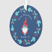 Photo Gnome Sweet Gnome Floral Wreath Elf Blue (devant)