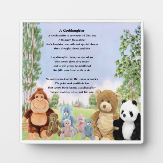 Photo Godgirl Poem Plaque - Cudtly Toys design (Devant)