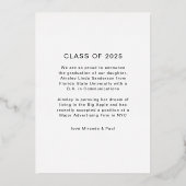Photo Gold Foil moderne Faire-part diplômée (Verso)