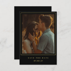 Photo Gold Frame Enregistrer La Date Invitation