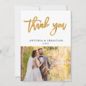 Photo Gold Lettres Mariage Merci (Devant)