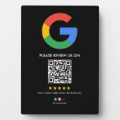 Photo Google Reviews Easel Sign | QR Code Display Plaque (Devant)