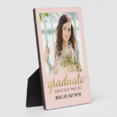 Photo Graceful Script MODIFICABLE COULEUR Plaque de grad (Côté)