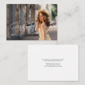 Photo Grad 2024 Faire-part de graduation (Devant / Derrière)