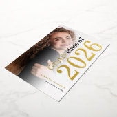 Photo Grad 2025 Gold Real Foil Faire-part (Rotation)