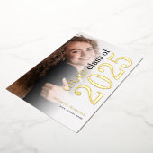 Photo Grad 2025 Gold Real Foil Faire-part (Rotation)