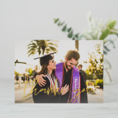 Photo Grad Casquette & Chalkboard H Foil Carte de  (Debout devant)