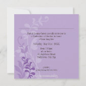 PHOTO GRAD FAIRE-PART violet élégant (Dos)