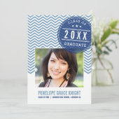 PHOTO GRAD INVITATION audacieux chevron ardoise bl (Debout devant)