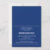 PHOTO GRAD INVITATION bold chevron royal marine bl (Dos)