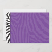 PHOTO GRAD INVITATION zebra stripe violet (Dos)