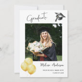 Photo Graduate Ballons Faire-part (Devant)