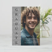 Photo Graduate Degree in Maths Invitation Kaart (Staand voorkant)