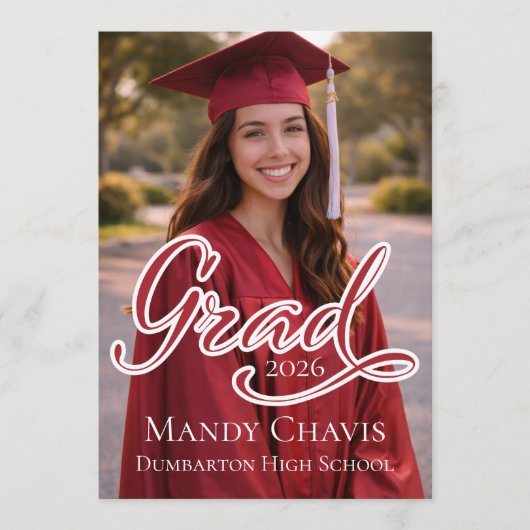 Photo Graduation Announcement and Part Invitation  (Devant)