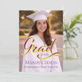 Photo Graduation Announcement and Party Invitation (Debout devant)