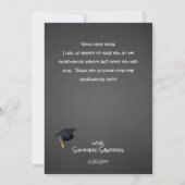 Photo Graduation Casquette Chalkboard V Carte de r (Dos)