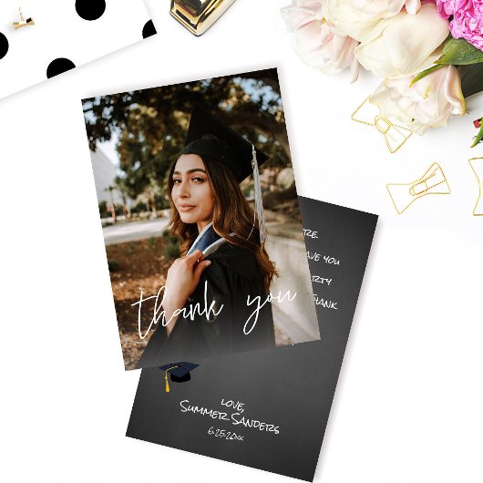 Photo Graduation Casquette Chalkboard V Carte de r
