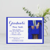 Photo Graduation, Classe de 2024 Blue Invitation (Debout devant)