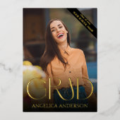 Photo Graduation Faire-part Foil Invitation (Recto)