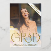 Photo Graduation Faire-part Foil Invitation (Recto)