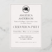 Photo Graduation Faire-part Foil Invitation (Verso)