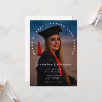 Photo Graduation Invitation, Class of 2026 Kaart