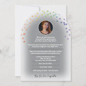 Photo Graduation Invitation Retro Pride Rainbow (Dos)