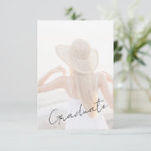 Photo Graduation Invitation with Script Typography (Debout devant)