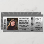 Photo Graduation Party Billet Invitation (Devant / Derrière)