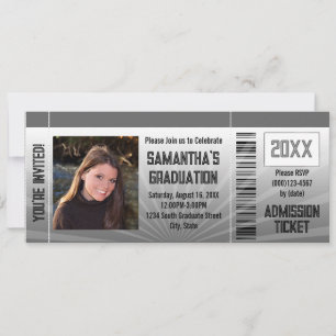 Photo Graduation Party Billet Invitation
